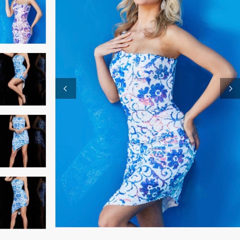 Floral Strapless Dress - Purple and White
Hoco dress